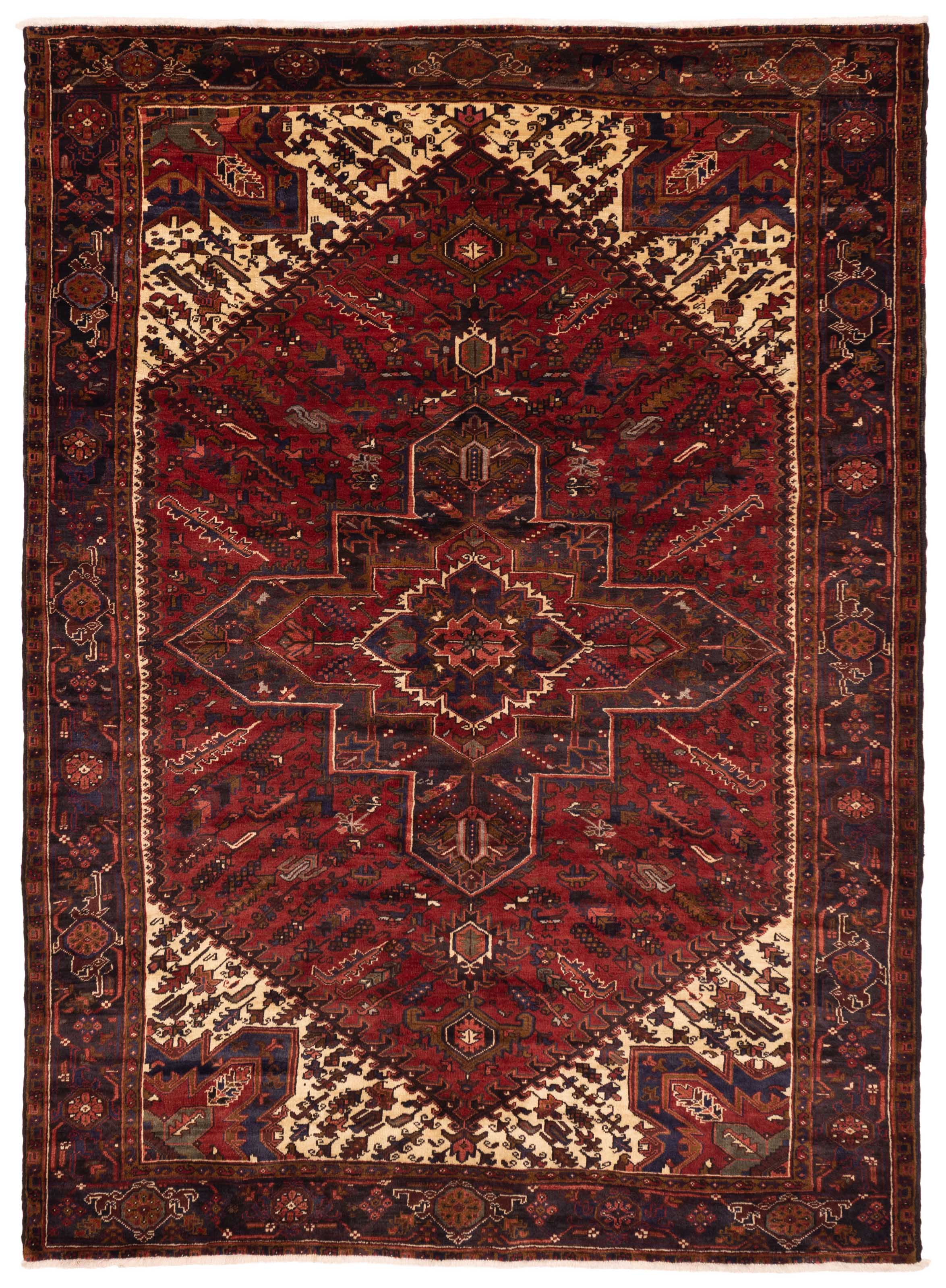 Tapis heriz persan 8'0" x 10'11" en laine