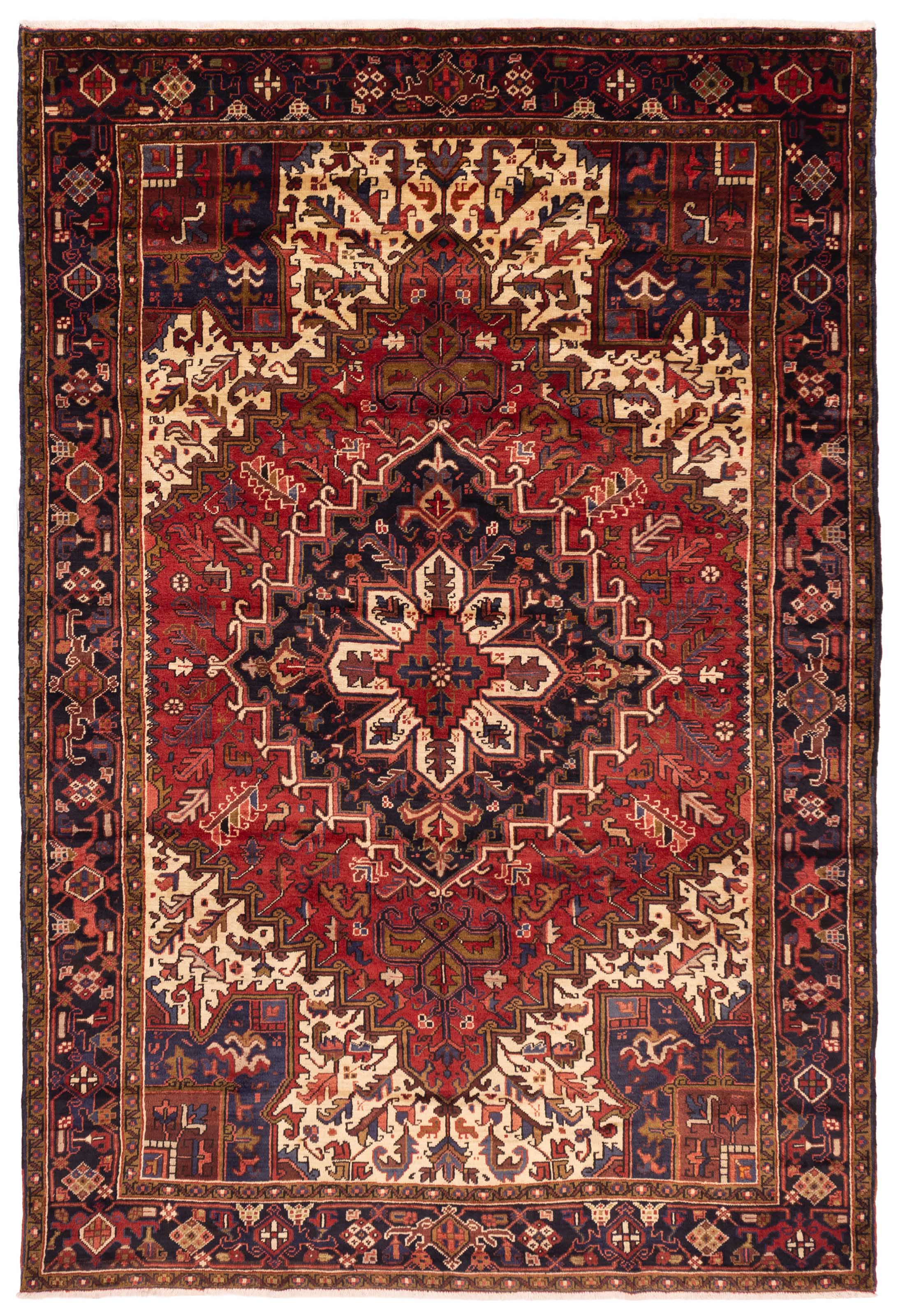 Tapis heriz persan 7'8" x 11'2" en laine