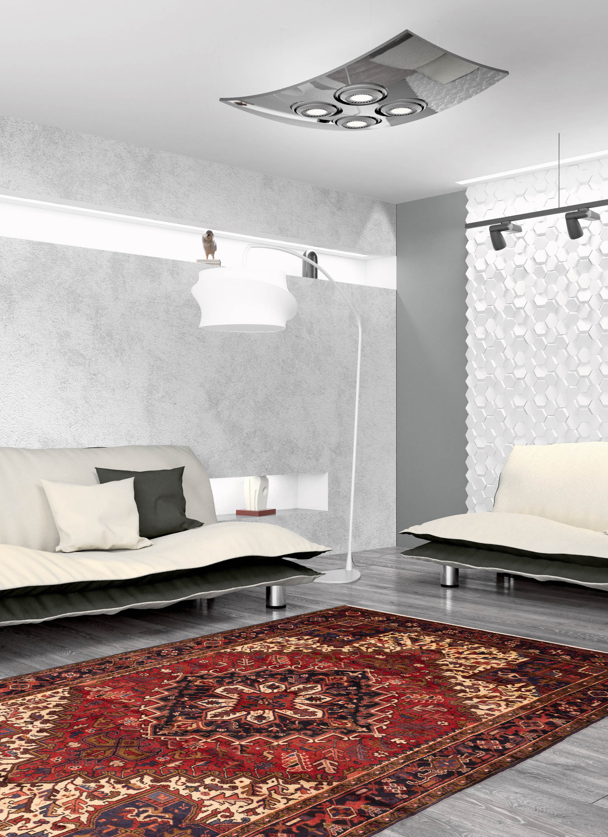Tapis heriz persan 7'8" x 11'2" en laine