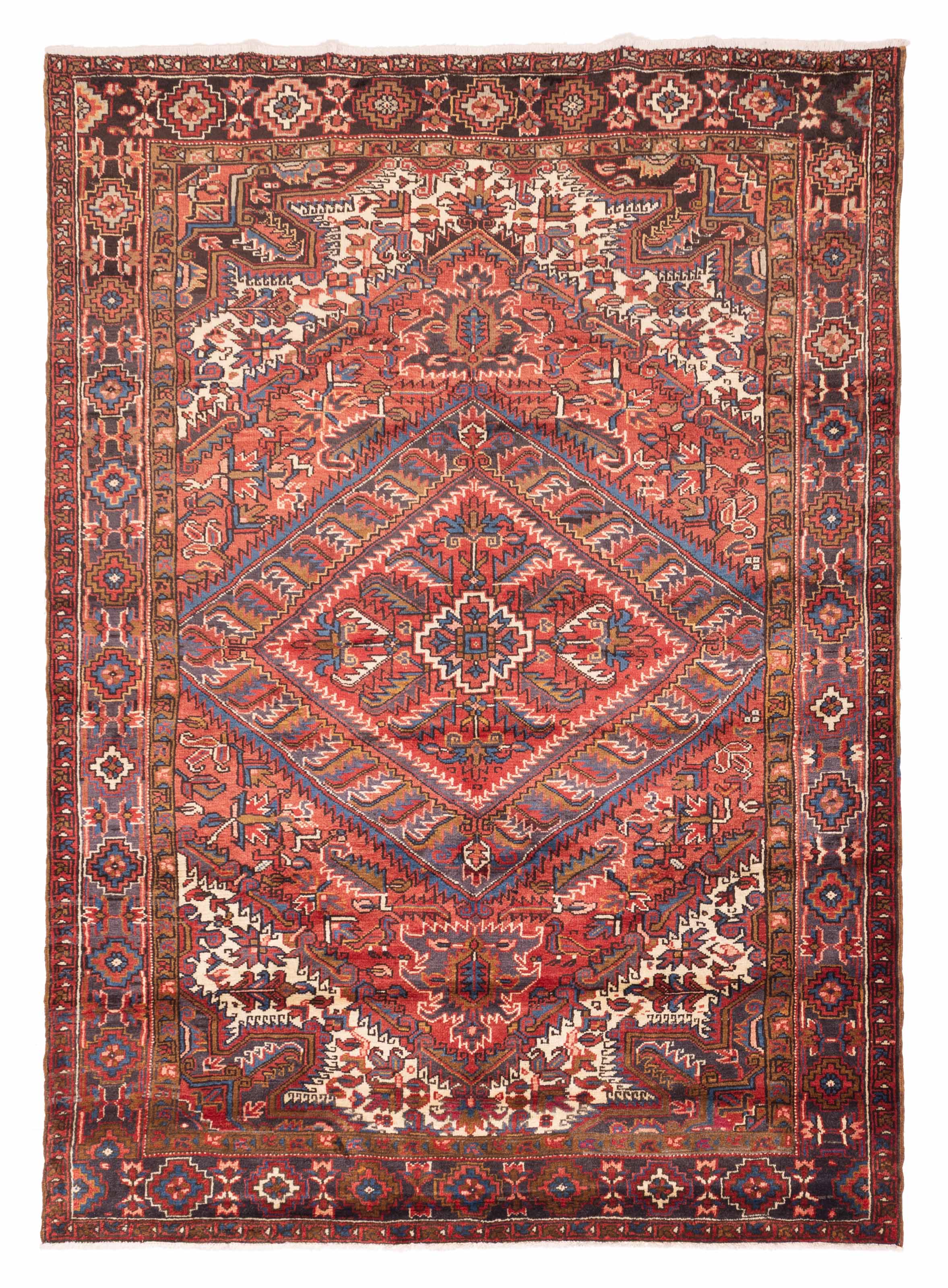 Tapis heriz persan 7'2" x 10'1" en laine