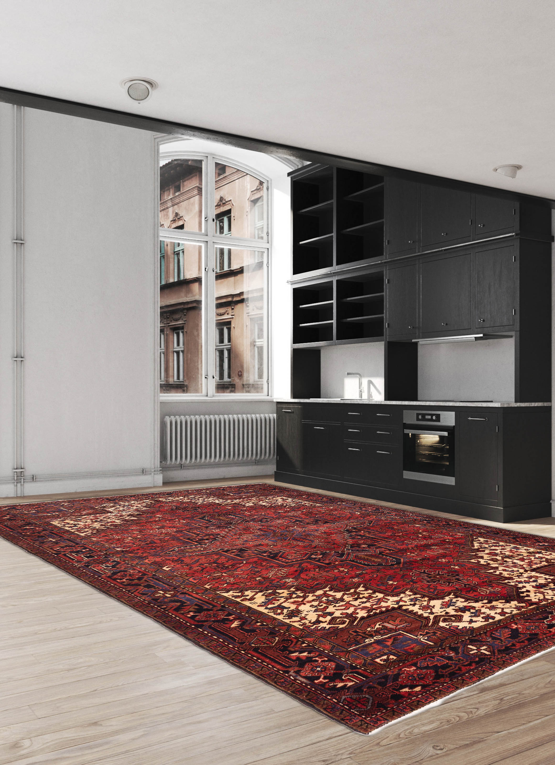 Tapis heriz persan 8'4" x 11'4" en laine