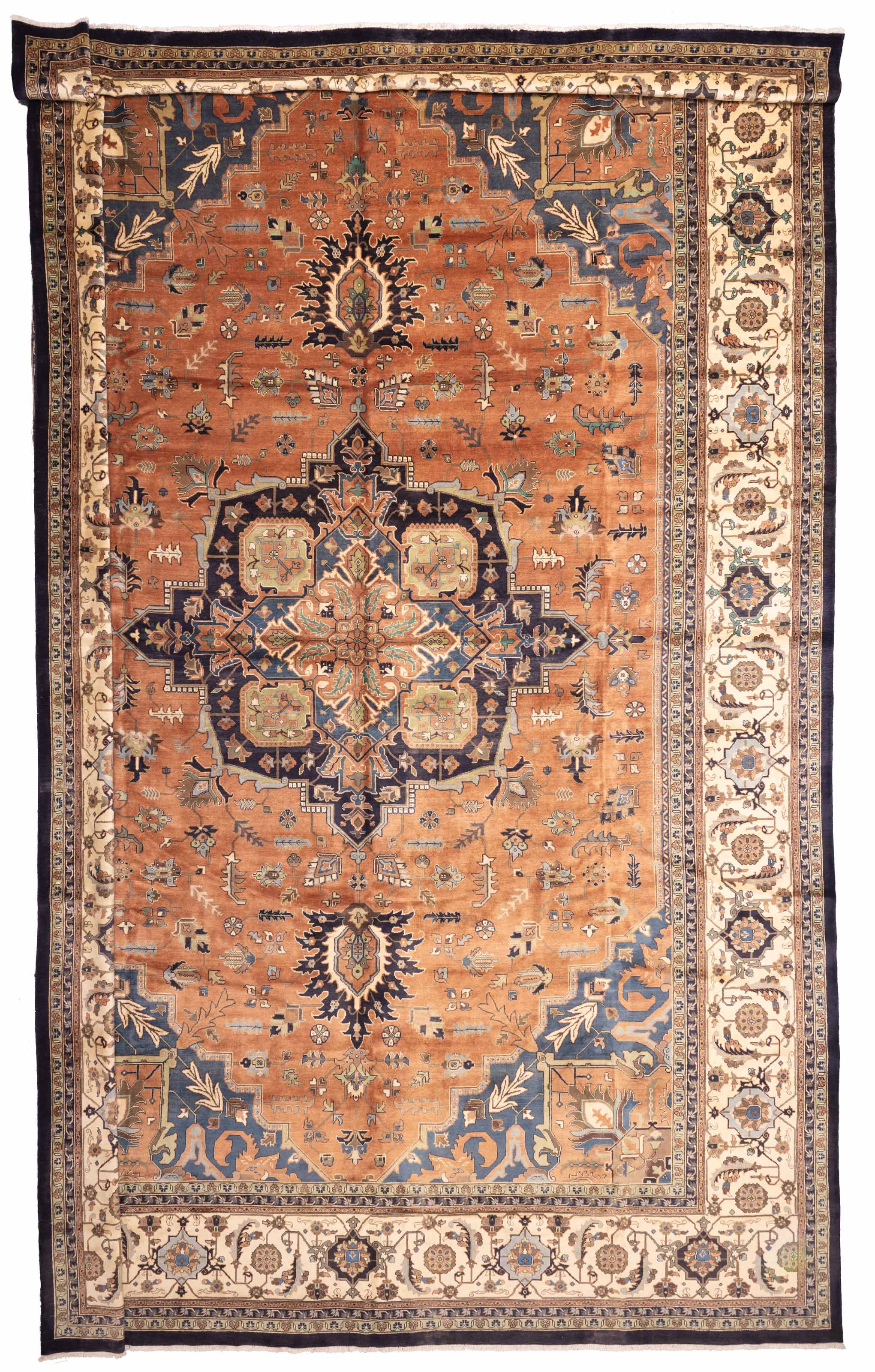 Tapis heriz persan 16'1" x 24'5" en laine