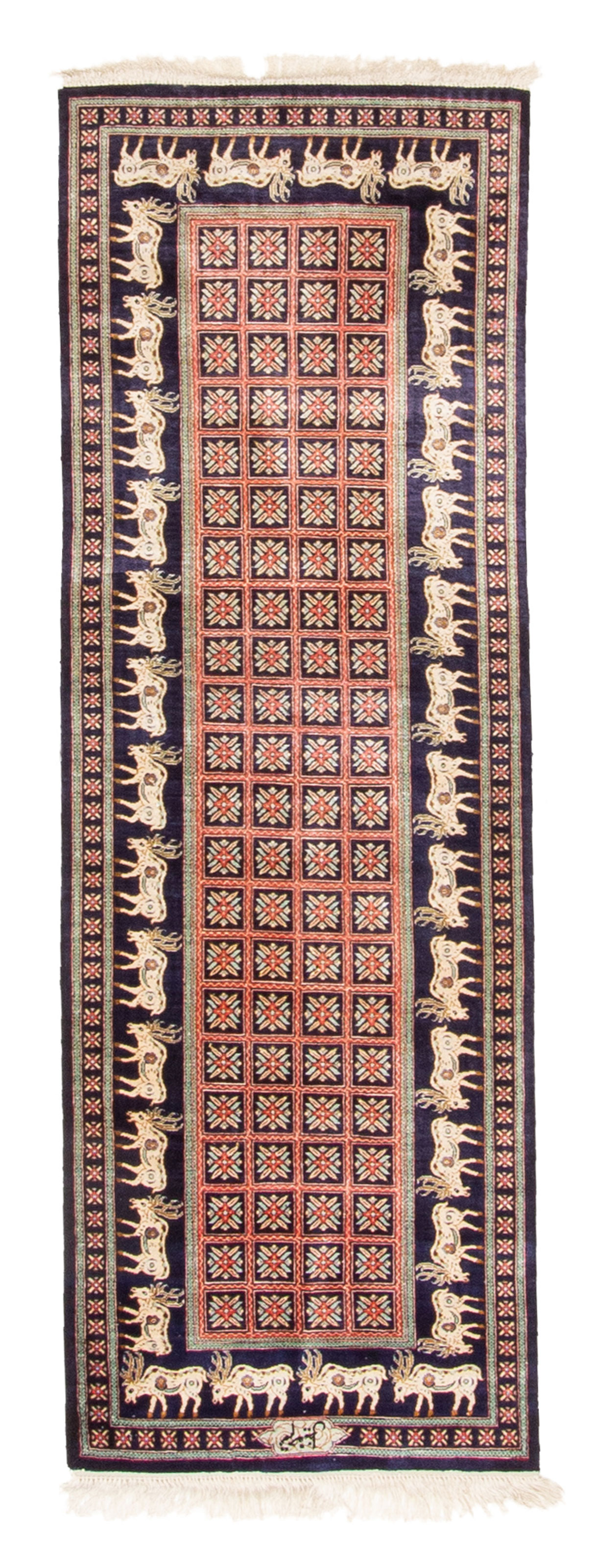 Tapis qum 1'8" x 4'11" en soie