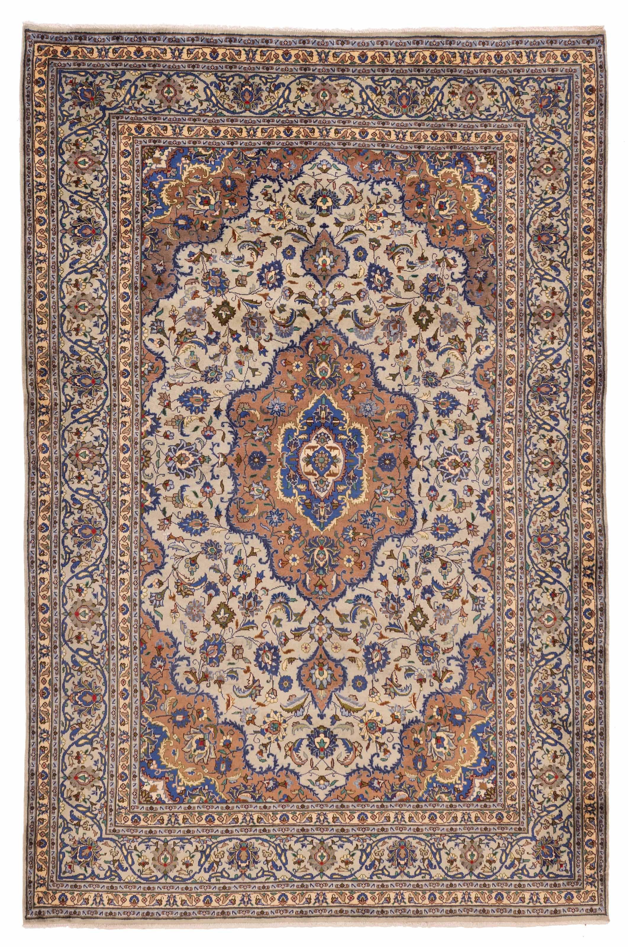 Tapis kashmar 6'5" x 9'9" en laine