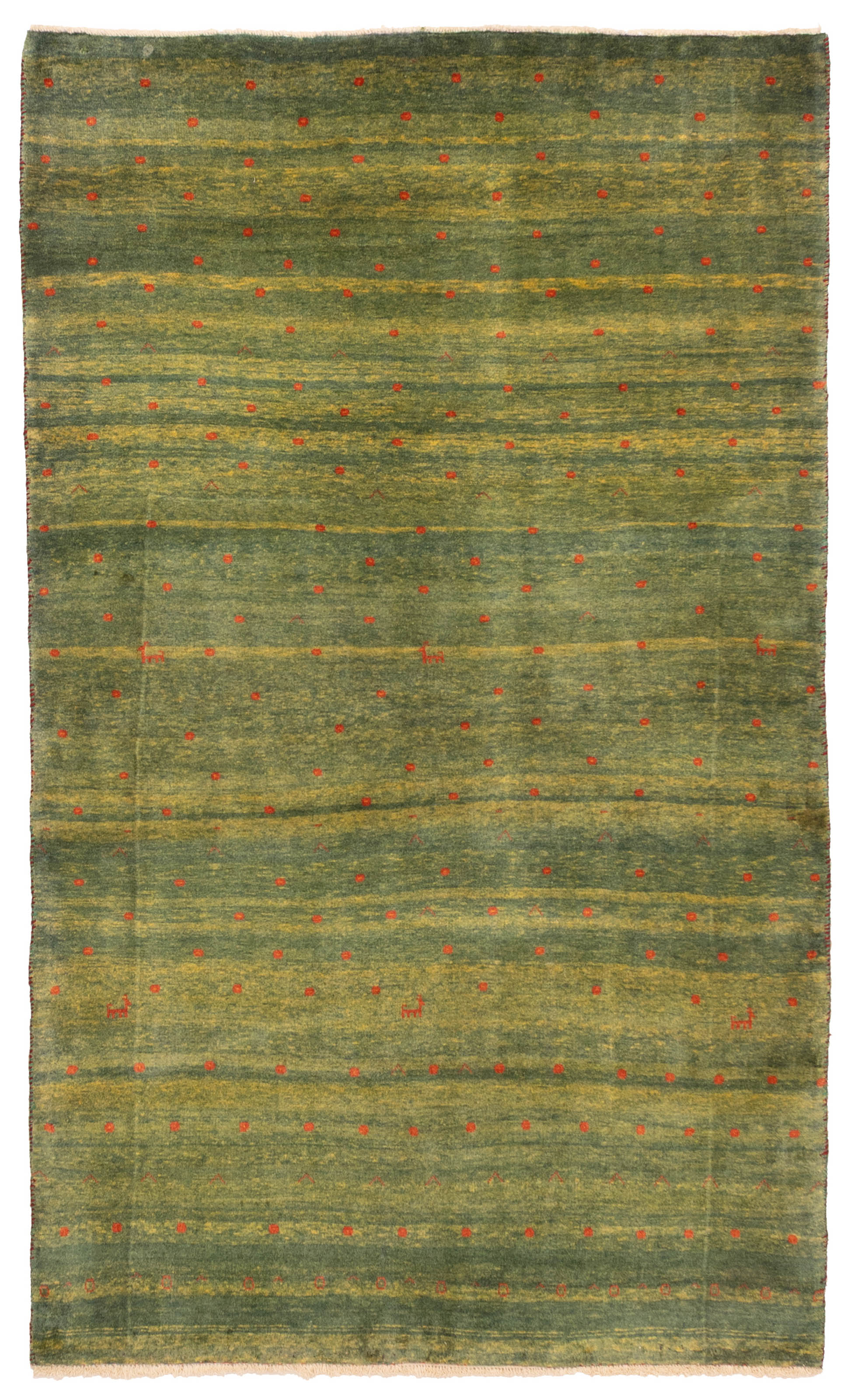 Tapis kashkuli gabbeh 4'1" x 6'11" en laine