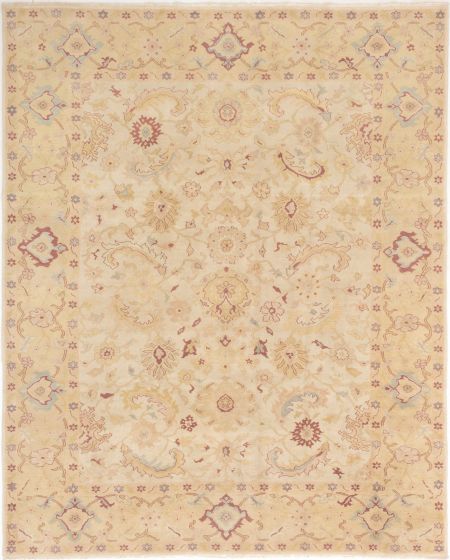 Turkish Authentic Ushak 8'2" x 10'1" Hand-knotted Wool Rug 