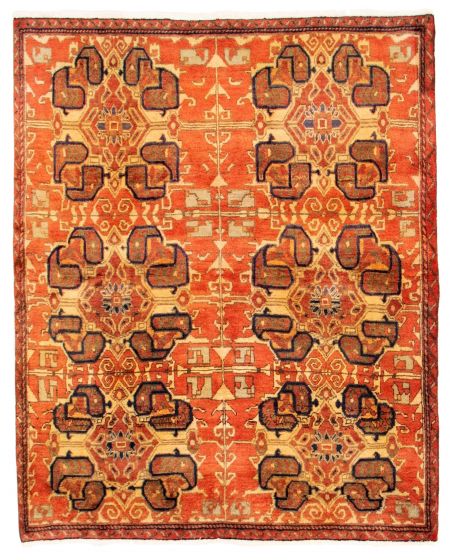 Persian Style 4'11" x 6'3" Hand-knotted Wool Rug 