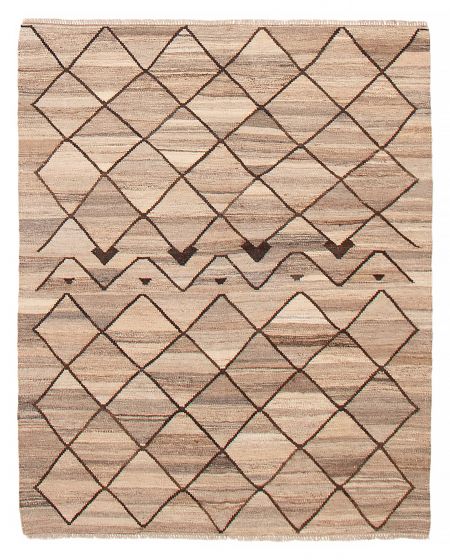 Turkish Sivas 5'1" x 6'4" Flat-Weave Wool Kilim 