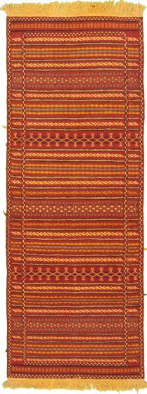 Turkish Ottoman Kashkoli 2'5" x 6'7" Flat-Weave Wool Tapestry Kilim 