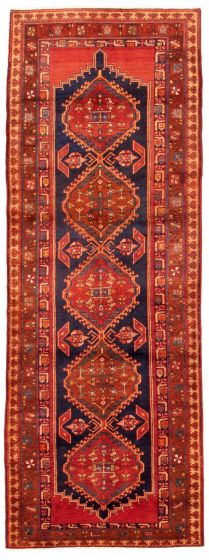 Persian Style 3'10" x 11'2" Hand-knotted Wool Rug 