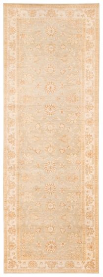 Pakistani Peshawar Oushak 4'2" x 12'3" Hand-knotted Wool Rug 