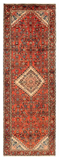 Persian Style 3'4" x 9'10" Hand-knotted Wool Runner Rug 