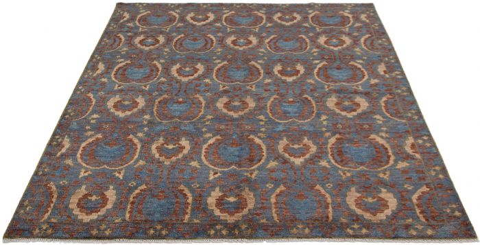 Indian Finest Oushak 8'1" x 9'9" Hand-knotted Wool Rug 