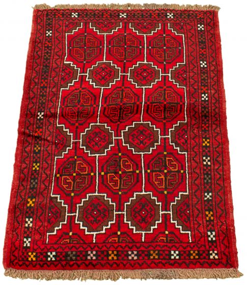 Afghan Akhjah 3'7" x 5'7" Hand-knotted Wool Rug 