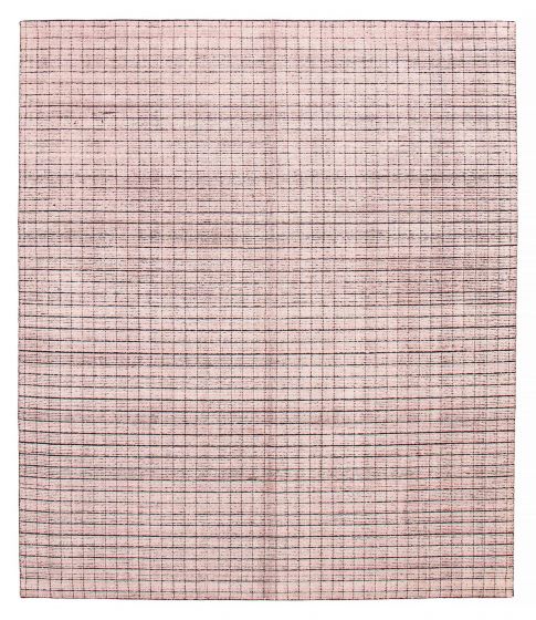 Indian Ananda 8'0" x 9'2" Hand Loomed Silk Rug 
