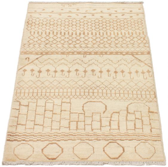 Indian Tangier 4'4" x 6'3" Hand-knotted Wool Rug 