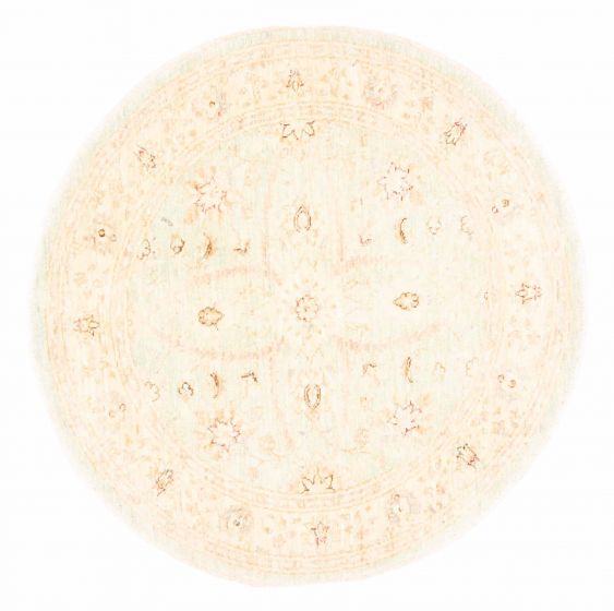 Pakistani Peshawar Oushak 4'1" x 4'1" Hand-knotted Wool Rug 