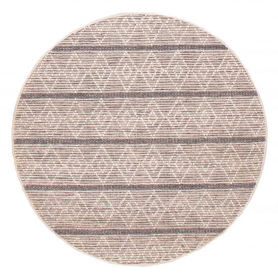 Indian Sienna 4'10" x 4'10" Braid weave Wool Rug 