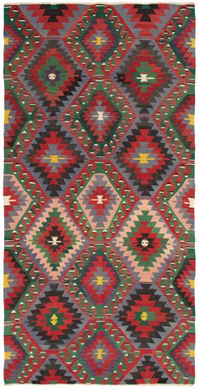 Kilim sivas 5'2" x 10'4" en laine