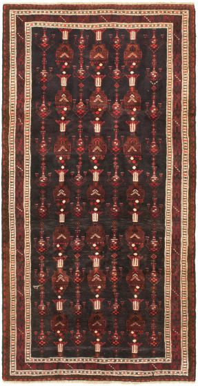 Persian Style 4'8" x 9'5" Hand-knotted Wool Rug 