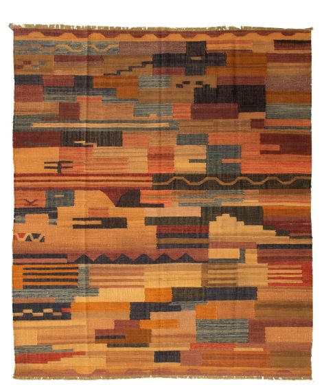 Turkish Sundance 7'11" x 9'7" Flat-Weave Wool Kilim 