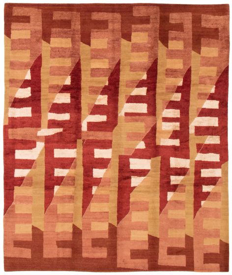 Nepal Opulence 8'0" x 9'7" Hand-knotted Silk, Wool Rug 
