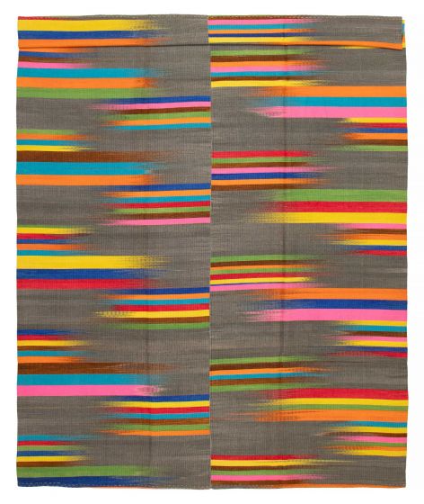 Turkish Ankara 9'8" x 13'0" Flat-Weave Wool Kilim 
