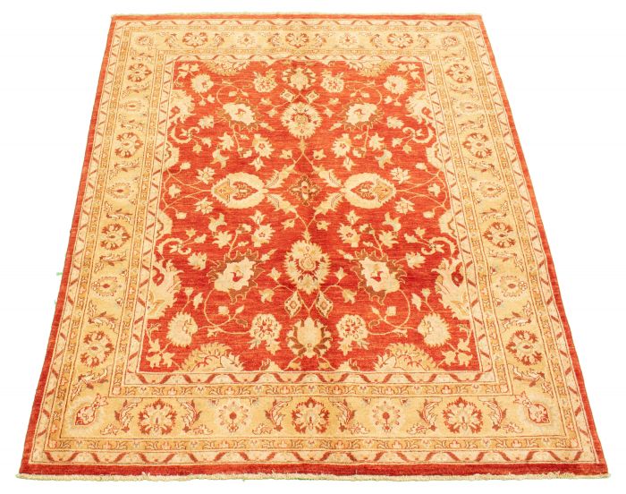 Afghan Chobi Finest 6'6" x 8'4" Hand-knotted Wool Rug 