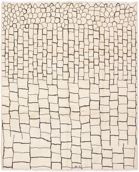 Indian Tangier 8'0" x 9'10" Hand-knotted Wool Rug 
