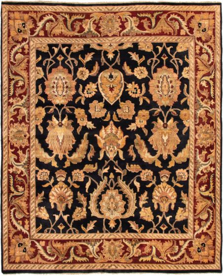 Indian Jaipur 8'0" x 9'10" Hand-knotted Wool Rug 
