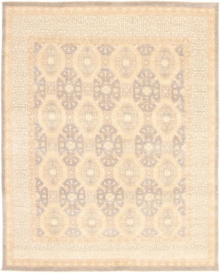 Pakistani Peshawar Oushak 7'11" x 10'1" Hand-knotted Wool Rug 