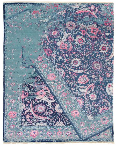 Indian Heritage 8'0" x 10'2" Hand-knotted Silk, Wool Rug 
