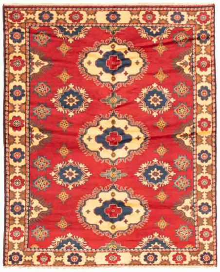 Afghan Finest Kargahi 5'10" x 7'3" Hand-knotted Wool Rug 