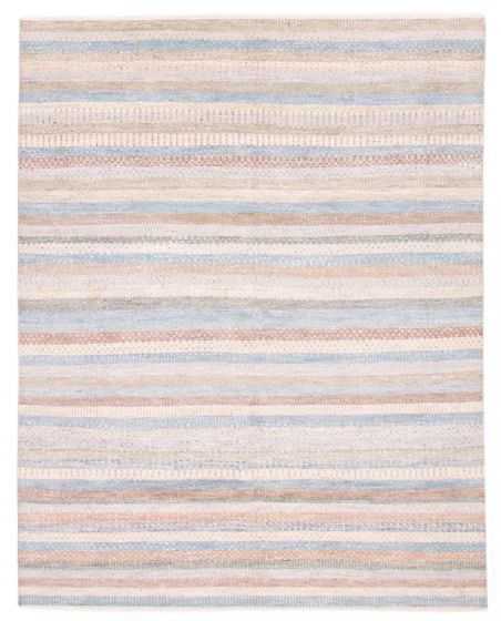 Indian Silk Shadow 7'11" x 10'1" Hand-knotted Viscose & Wool Rug 