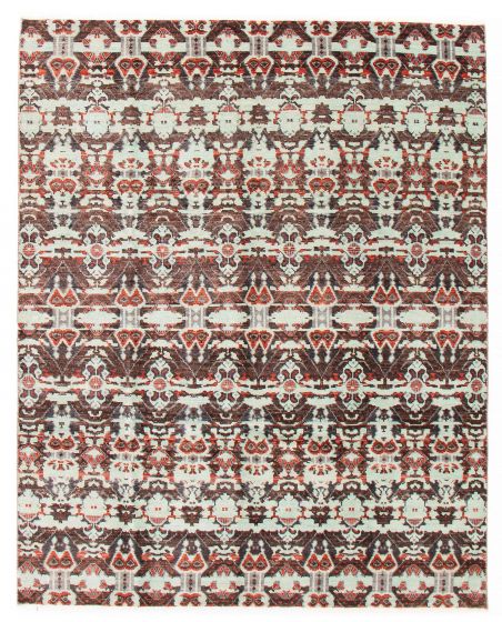 Indian Mystique 8'0" x 10'0" Hand-knotted Wool Rug 