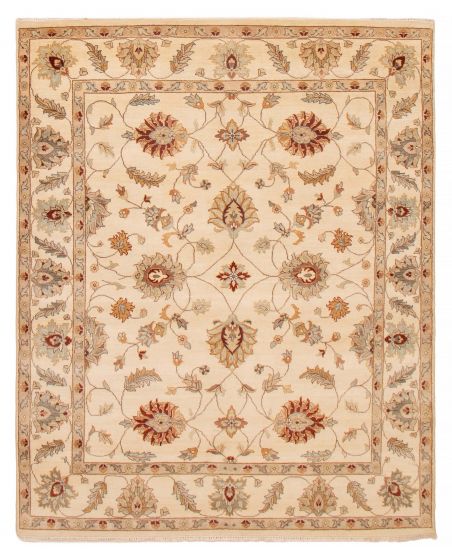 Indian Jamshidpour 6'6" x 7'11" Hand-knotted Wool Rug 