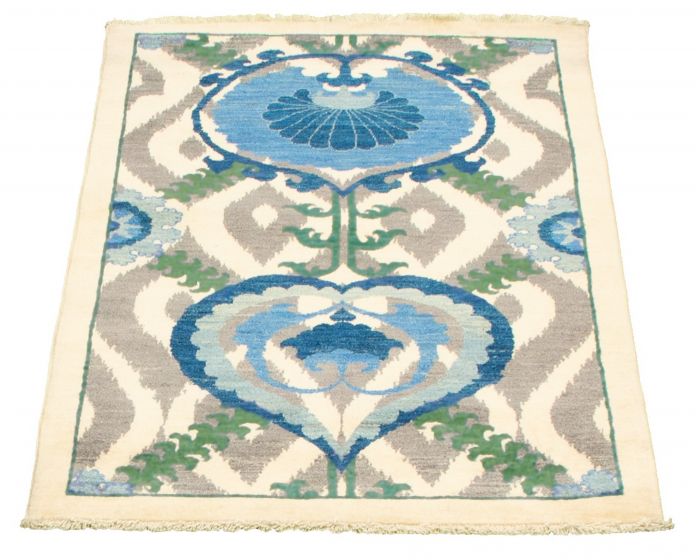 Pakistani Lahore Finest Collection 3'1" x 5'1" Hand-knotted Wool Rug 
