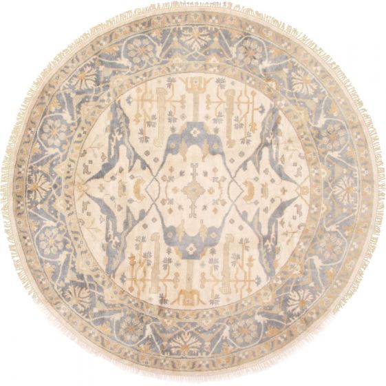 Indian Royal Oushak 10'0" x 10'0" Hand-knotted Wool Rug 