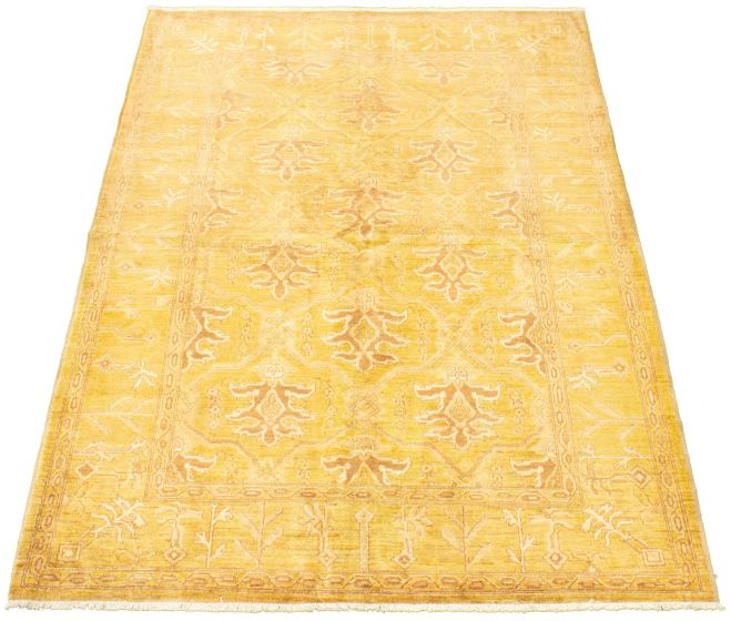 Pakistani Peshawar Oushak 6'6" x 8'10" Hand-knotted Wool Rug 