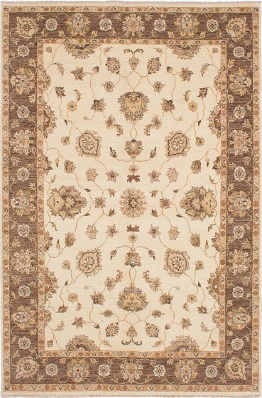 Indian Chobi Twisted 6'8" x 10'0" Hand-knotted Wool Rug 