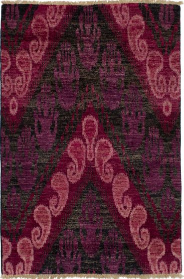 Indian Shalimar 4'1" x 6'1" Hand-knotted Wool Rug 