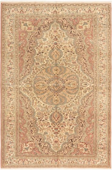 Turkish Anatolian 6'7" x 9'9" Hand-knotted Wool Rug 