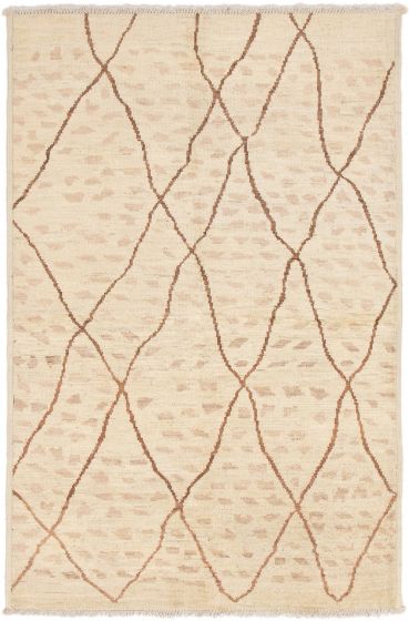 Indian Tangier 5'0" x 7'10" Hand-knotted Wool Rug 