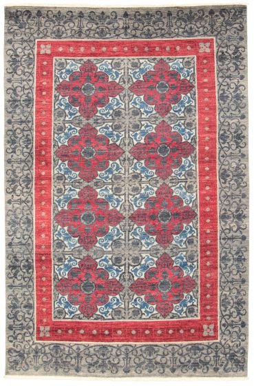 Pakistani Lahore Finest Collection 6'2" x 9'3" Hand-knotted Wool Rug 
