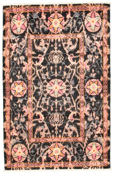 Pakistani Lahore Finest Collection 4'1" x 6'5" Hand-knotted Wool Rug 