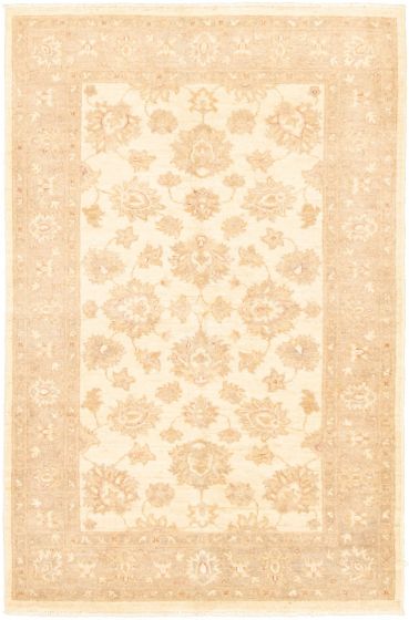 Pakistani Peshawar Oushak 4'0" x 6'1" Hand-knotted Wool Rug 
