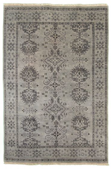 Indian Jamshidpour 6'0" x 9'0" Hand-knotted Wool Rug 