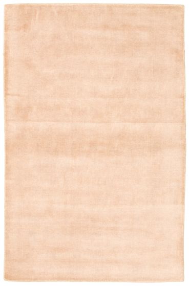 Indian Silk Shadow 5'4" x 7'7" Hand Loomed Wool Rug 