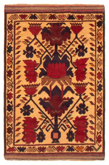 Afghan Tajik Caucasian 2'11" x 4'6" Hand-knotted Wool Rug 