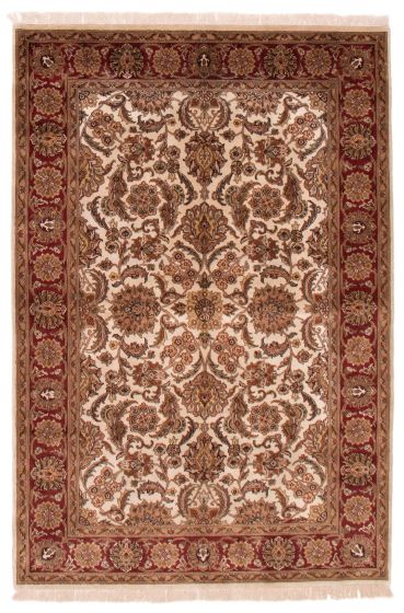 Indian Finest Agra Jaipur 6'2" x 9'2" Hand-knotted Wool Rug 
